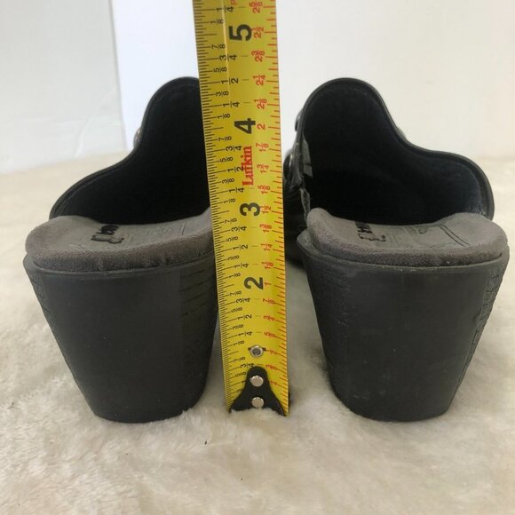 Romika Black Leather Mule Clogs Size 37 (6.5) - Picture 6 of 12